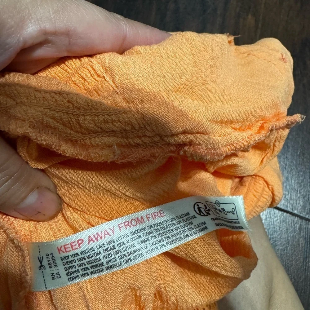 Free People Marley Romper Orange Large NWT